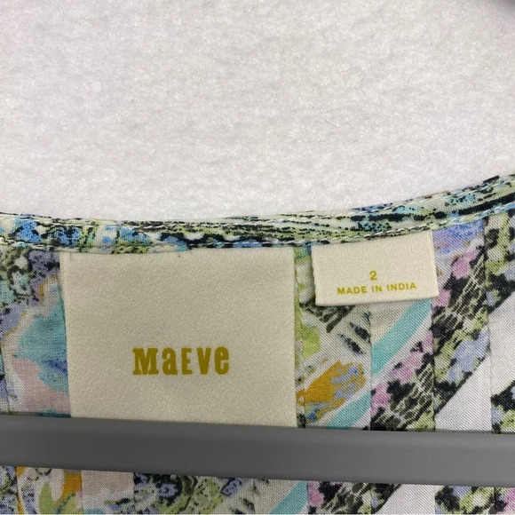 Anthropologie Maeve Blouse Ruffle Sleeve Floral Flowy 2 Maya - Picture 9 of 11